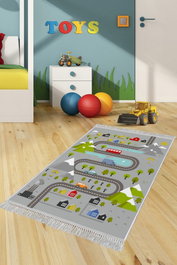 Conceptum Alfombra de Terciopelo ELS632 Multicolor 80 x 120 cm